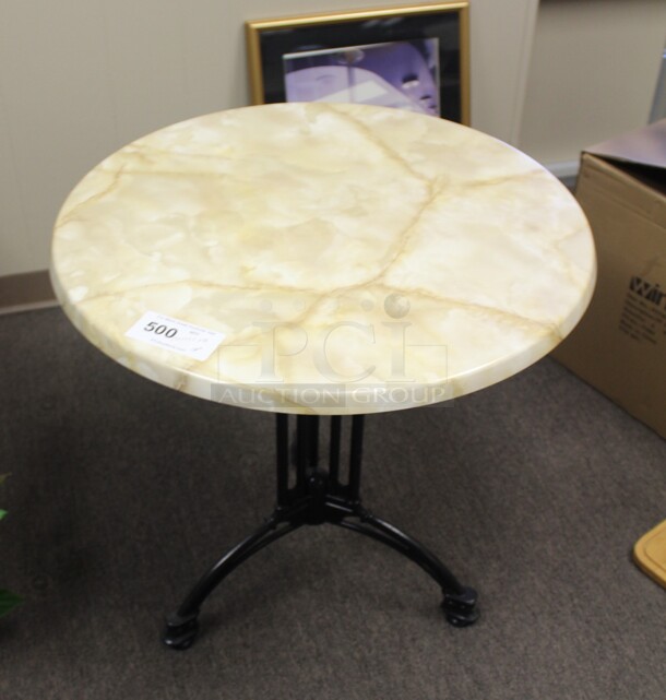 NICE! Faux Marble Top Table. 27.5x27.5x28