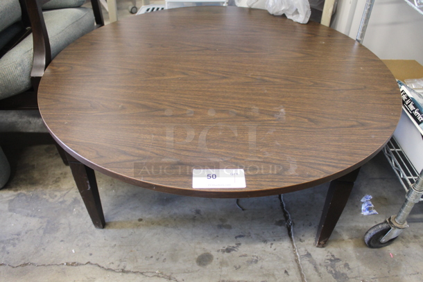 Wooden Round Coffee Table. - Image 1 of 4