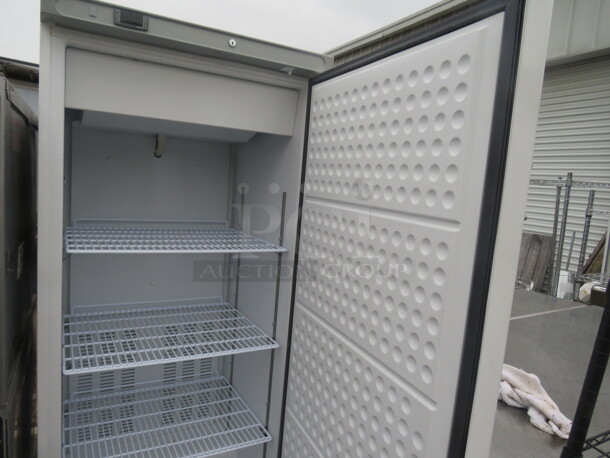One Working Motak 1 Door Refrigerator With 4 Racks. Model# MSD-1DR-EC-HC. 115 Volt. 30.5X28X74 - Image 3 of 4