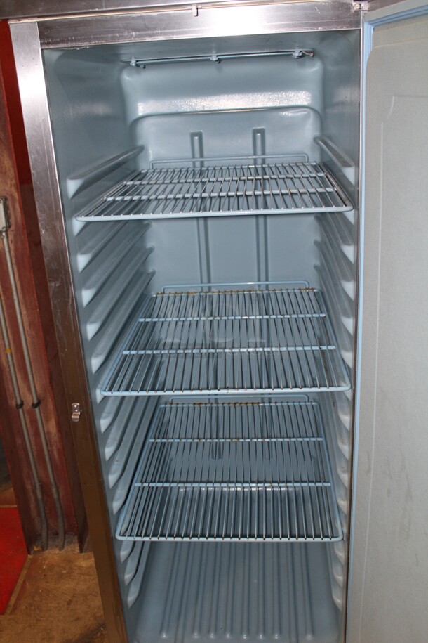 LIKE NEW! Delfield Commercial Stainless Steel Single Door Reach In Freezer On Casters. 26x33x79. 115V/60Hz. Working When Pulled! - Image 2 of 6