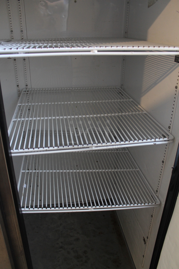2012 True TG2R-2S ENERGY STAR Stainless Steel Commercial 2 Door Reach In Cooler w/ Poly Coated Racks on Commercial Casters. 115 Volts, 1 Phase. Tested and Working! - Image 5 of 5