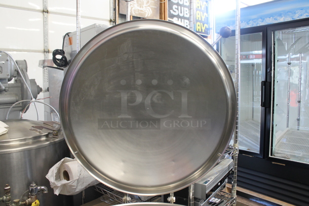 Groen EE-40 Stainless Steel Commercial Floor Style Electric Powered 40 Gallon Steam Kettle. 440 Volts, 3 Phase.  - Image 5 of 9