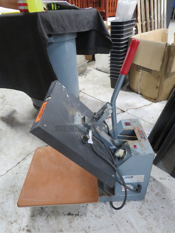 One Hix T-Shirt Press. Model# HT-400. 120 Volt.  - Image 3 of 3