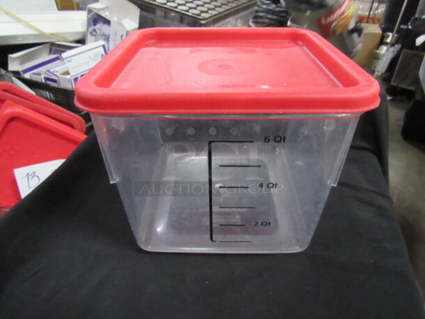 6 Quart Food Storage Container With Lid. 2XBID