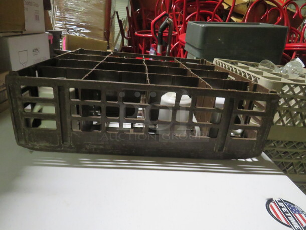 One 16 Hole Brown Dishwasher Rack.