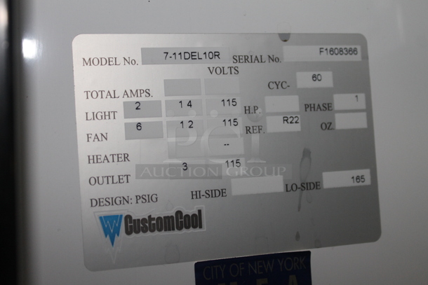 CustomCool 7-11DEL10R Metal Commercial Floor Style Deli Display Case Merchandiser 115 Volts, 1 Phase. Does Not Come w/ Remote Compressor - Image 11 of 11