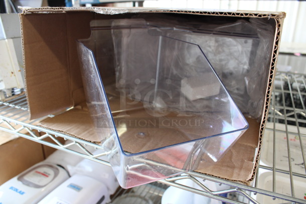 2 BRAND NEW IN BOX! Clear Poly Bins. 6x11x7. 2 Times Your Bid! - Image 1 of 3
