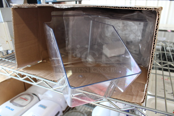 2 BRAND NEW IN BOX! Clear Poly Bins. 6x11x7. 2 Times Your Bid!