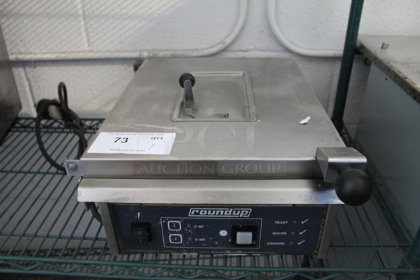 Roundup Stainless Steel Commercial Countertop Electric Powered Griddle. 250 Volts, 1 Phase.