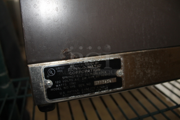 Bunn VPS Stainless Steel Commercial Countertop 3 Burner Coffee Machine. 120 Volts, 1 Phase.  - Image 8 of 8