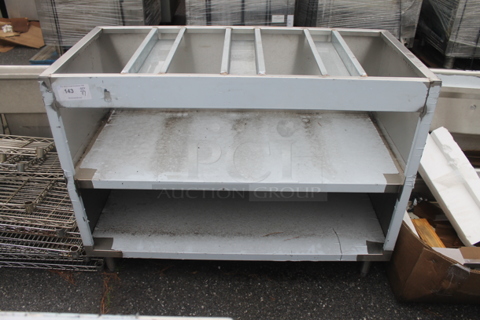 BRAND NEW SCRATCH AND DENT! Stainless Steel Commercial Table Frame w/ 2 Under Shelves.