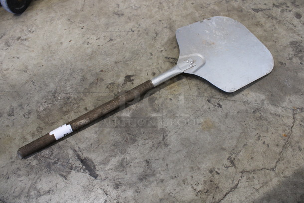 Metal Pizza Peel w/ Wooden Handle. 12x35x1 - Image 2 of 3