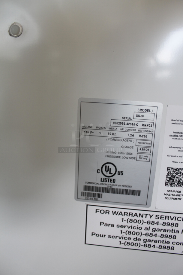 BRAND NEW SCRATCH AND DENT! Master-Bilt DD-88 Metal Commercial Floor Style Ice Cream Dipping Cabinet. 115 Volts, 1 Phase. Tested and Working! - Image 5 of 5