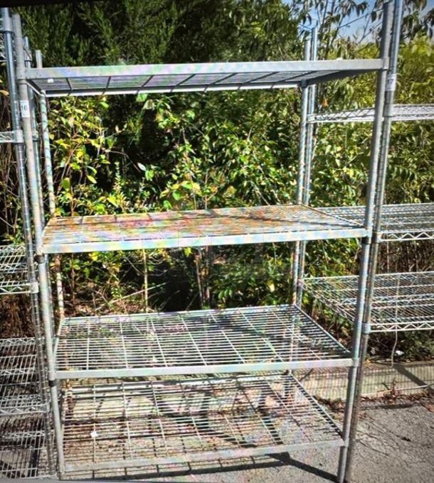 One Metal Shelf With 4 Shelves. 48X24X72 - Image 1 of 1