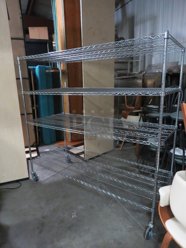 One Metro Shelf With 4 Shelves On Casters. 72X30X70 - Image 1 of 2