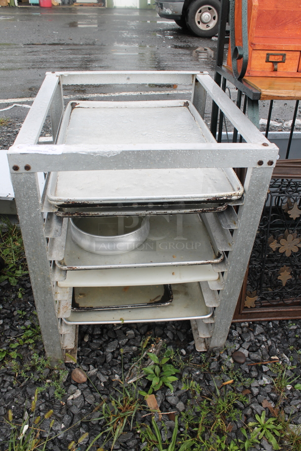 Metal Commercial Pan Rack w/ Contents Including Baking Pans. - Image 1 of 2