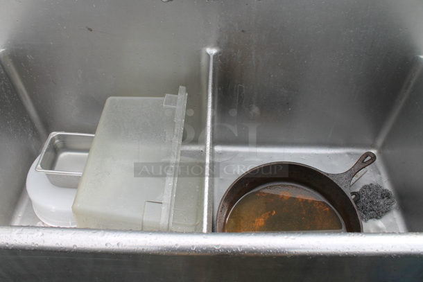 Stainless Steel Commercial 2 Bay Sink w/ Faucet, Handles and Dual Drain Boards. - Image 2 of 3