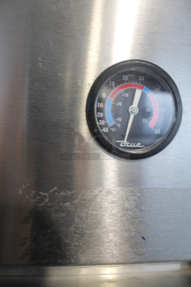 2013 True TG2R-2S ENERGY STAR Stainless Steel Commercial 2 Door Reach In Cooler w/ Poly Coated Racks on Commercial Casters. 115 Volts, 1 Phase. Tested and Working! - Image 3 of 6