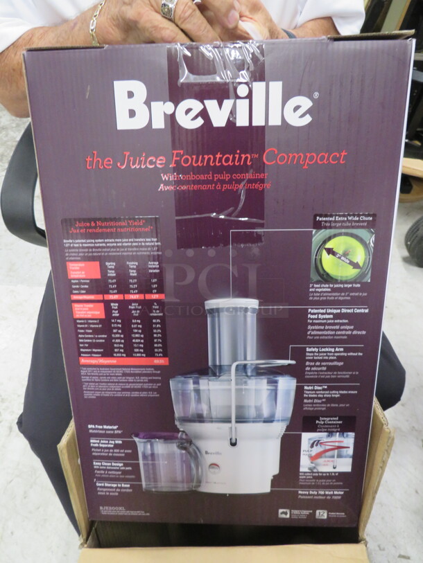 One NEW Silver Breville Juice Fountain. #BJE200XL. - Image 1 of 1