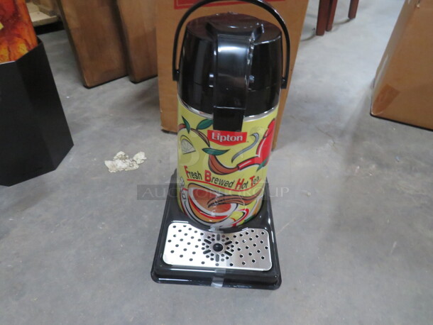 One NEW Lipton Airpot With Drain Tray.  - Image 1 of 3