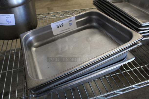 3 Stainless Steel Half Size Drop In Bins. 1/2x2. 3 Times Your Bid! - Image 2 of 3