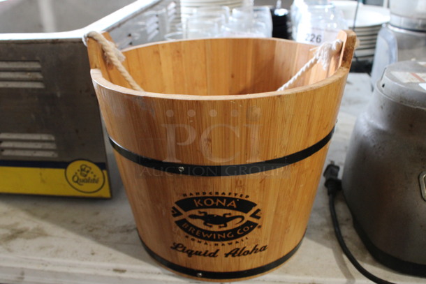 Kona Wooden Bucket. 10x10x9