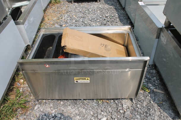 BRAND NEW SCRATCH AND DENT! Regency 600IB213OC7 Commercial Stainless Steel Underbar Ice Bin With 7 Circuit Post-Mix Cold Plate, Bottle Holders And Legs. - Image 7 of 7