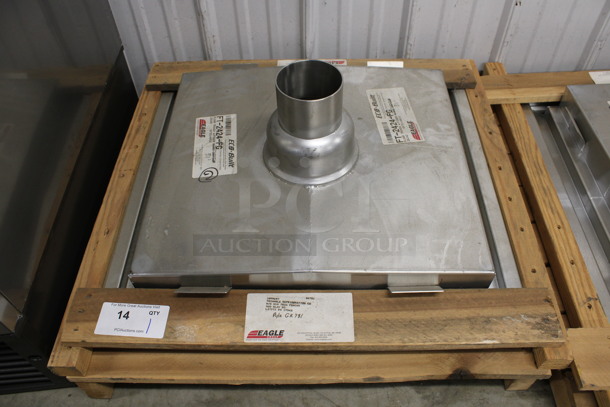 BRAND NEW! Eagle Model FT-2424-FG Stainless Steel Commercial Floor Trough. 26x24x12