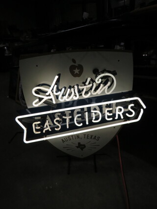 One WORKING Austins East Ciders NEON SIGN. 28X26