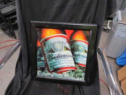 One Budweiser Framed Light Up. No CORD. 15X15