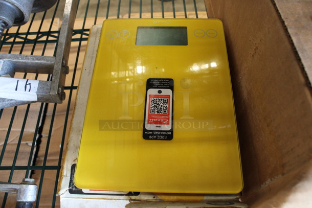 IN ORIGINAL BOX! Escali Countertop Food Portioning Scale. 6.5x9x1