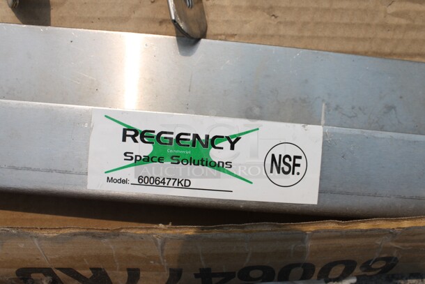 BRAND NEW SCRATCH AND DENT! Regency 6006477KD Commercial Stainless Steel Disassembled Mat Transport And Wash Cart.  - Image 6 of 6