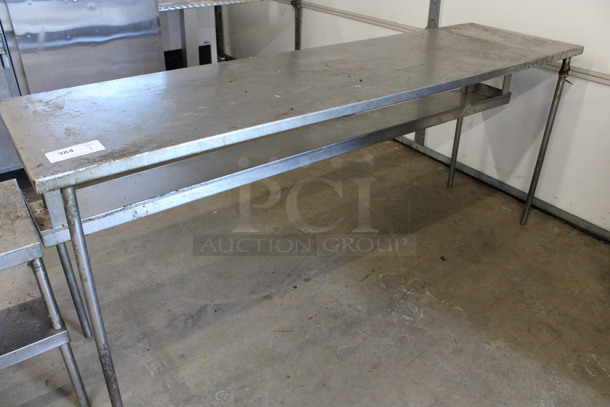 Stainless Steel Table w/ Under Shelf. 72x20x30