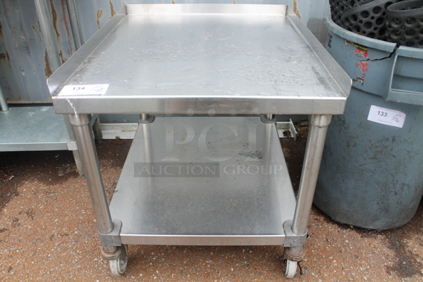 Stainless Steel Commercial Equipment Stand w/ Under Shelf on Commercial Casters. - Image 2 of 3