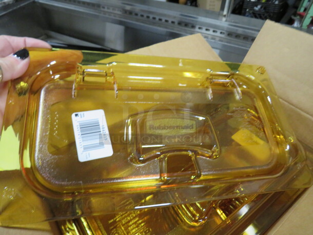 NEW Rubbermaid 1/3 Size Amber Food Storage Flip Lid. 6XBID