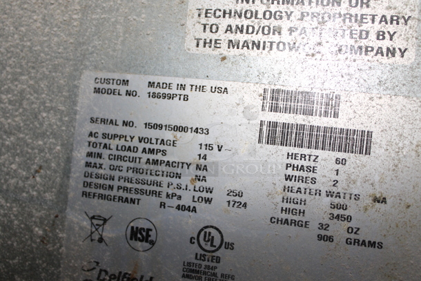 2015 Delfield 18699PTB Stainless Steel Commercial Sandwich Salad Prep Table Bain Marie Mega Top. 115 Volts, 1 Phase. Tested and Working!
 - Image 11 of 11