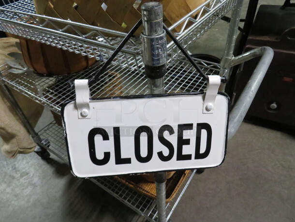 One Metal Open/Closed Sign.