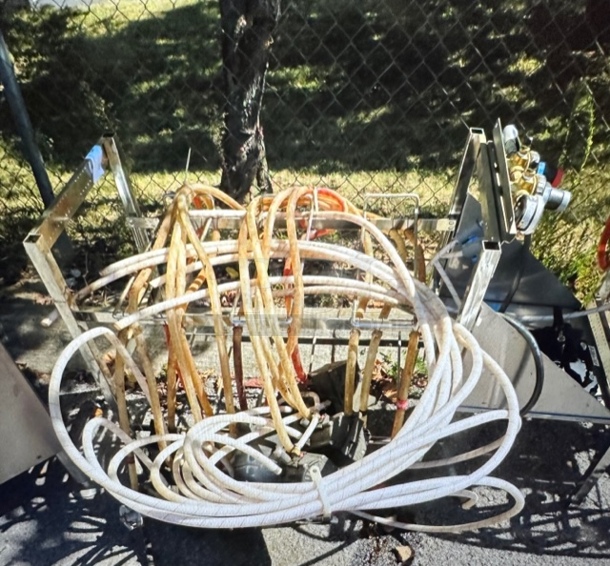 One Soda Racking With 2 Shelves, 8 Flo Jets, And A Tap Rite Regulator. 39X16X42 - Image 1 of 1