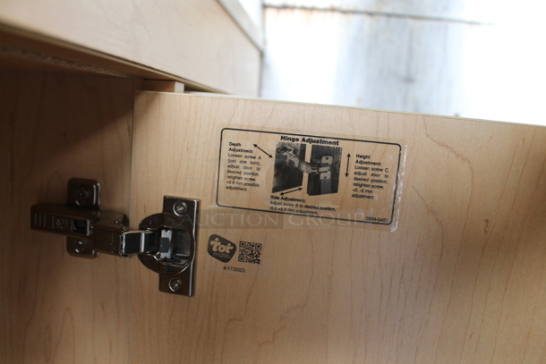 BRAND NEW SCRATCH AND DENT! Wood Pattern Diaper Changing Station w/ Stairs and 2 Doors. - Image 8 of 8