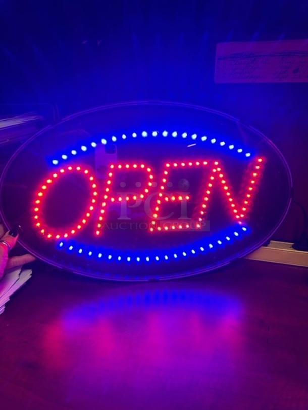 One WORKING OPEN Sign. 21X13