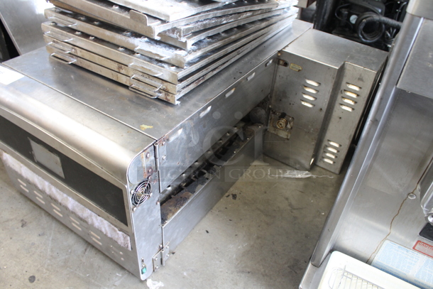 Ovention C20003PH Stainless Steel Commercial Electric Powered Conveyor Pizza Oven. Missing Conveyor Belt. 208/240 Volts, 3 Phase.  - Image 4 of 10