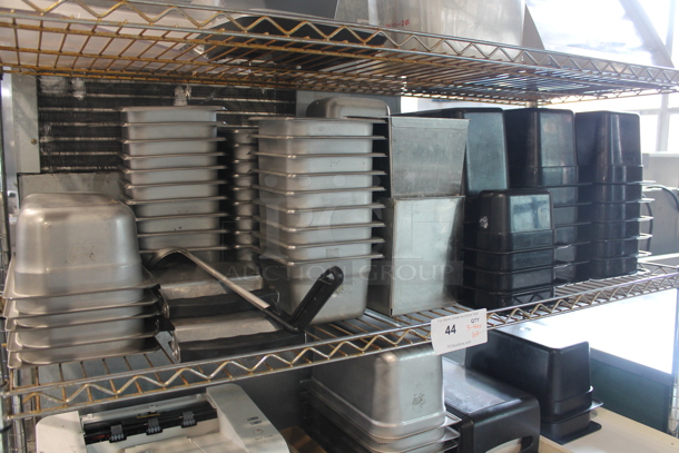 ALL ONE MONEY! Lot of 3 Tiers Worth of Various Items Including Poly Cookie Merchandiser, Drop In Bins and Printer. Does Not Include Shelving Unit.  - Image 6 of 11