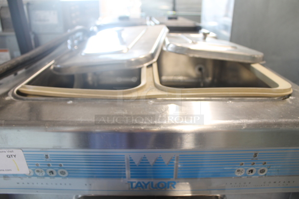 Taylor Y754-33 Commercial Stainless Steel Water Cooled Electric 2 Hopper Soft Serve Ice Cream Machine On Commercial Casters. 208-230 V, 3 Phase. - Image 8 of 9