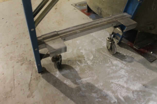 Blue A Frame Ladder on Casters. - Image 5 of 5