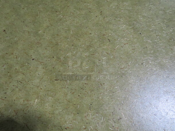 One Beige Laminate Table Top On A Pedestal Base. 30X24X30 - Image 2 of 2
