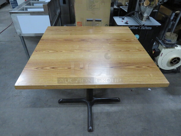 One Laminate Table Top On A Pedestal Base. 36X36X30 - Image 2 of 2