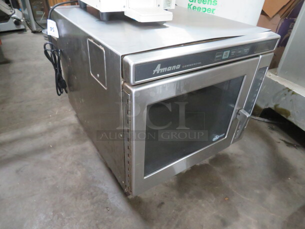 One Amana Commercial Microwave. Model# RC306. 19X24X18 - Image 2 of 3