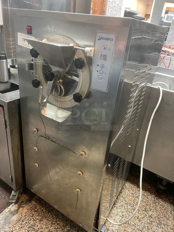 New! Donper BY7425 Floor Model Commercial Batch Freezer / Gelato Machine 25L/H Cooling Capacity 2600 Watts 220 Volt 1 Phase NSF Great for Making Ice Cream  - Image 2 of 9