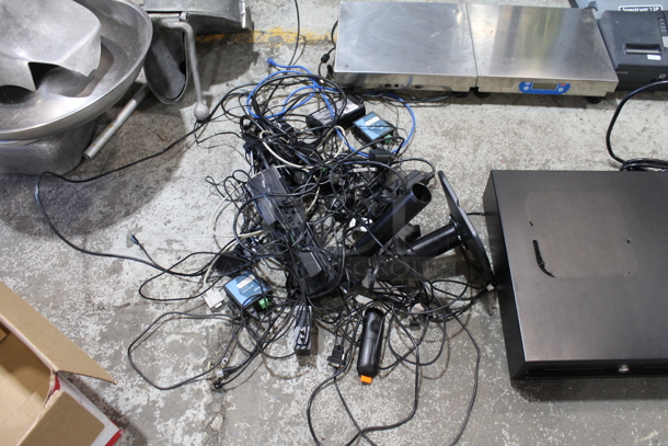 ALL ONE MONEY! Lot of Various Items Including 2 Scales, 2 Metal Cash Drawer, 2 Epson Receipt Printers and Cords - Image 2 of 8