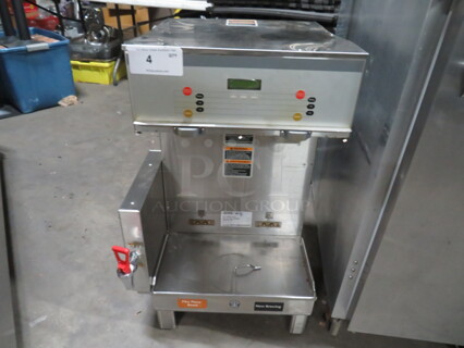 One Bunn Dual Coffee Brewer. Model# Dual SH DBC. 120/208 Volt. 1 Phase. 21X24X31.5